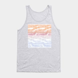 Orange Sunset Stripes Tank Top